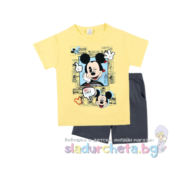 Комплект от 2 части Светли - тениска и къс панталон