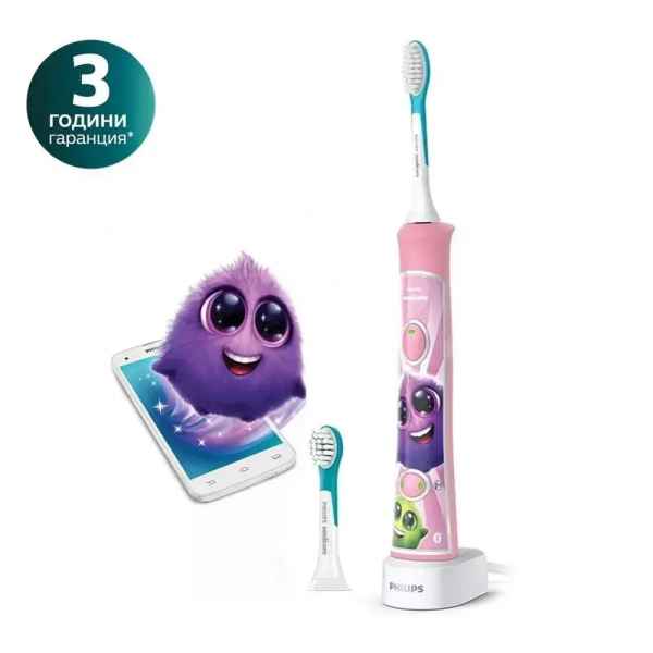 Детска звукочестотна четка за зъби For Kids с вграден Bluetooth Philips Sonicare, розова-XPAgu.jpg