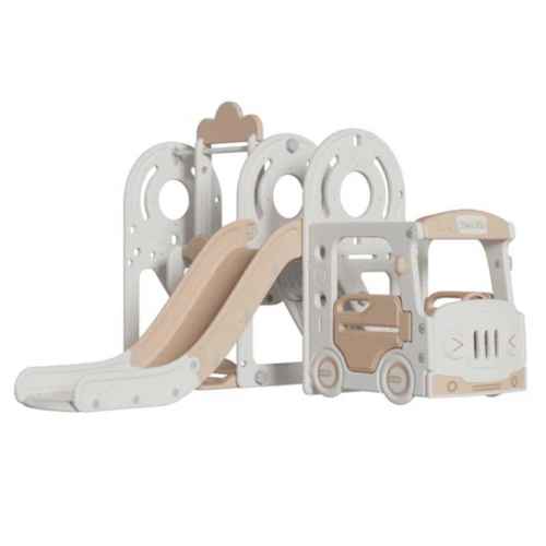 Детски център за игра 4 в 1 Feelkids, Автобус в кафяво