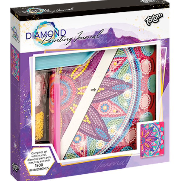 Средна тетрадка за декориране с диаманти Totum, Цветя-XQsy7.png