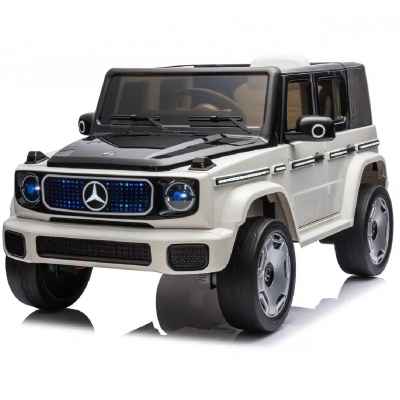 Акумулаторен джип JJ Mercedes EQG Electric G-Class, бял металик