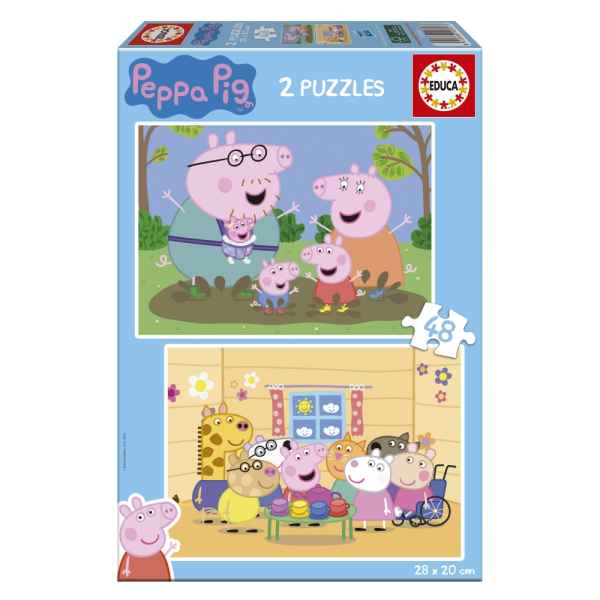 Пъзел Educa, Peppa Pig 2 в 1, 2 x 48 части-Xrclr.jpeg