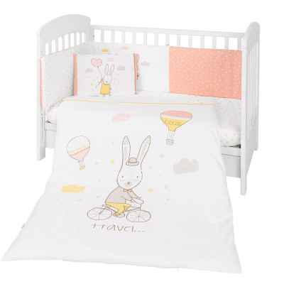 Бебешки спален комплект Kikka Boo 6 части, Rabbits in Love РАЗПРОДАЖБА