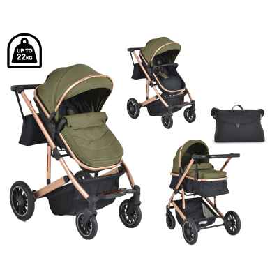 Комбинирана бебешка количка 2в1 Moni Thira, зелен