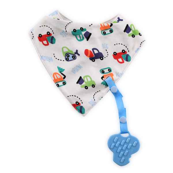 Лигавник бандана с гризалка и държач Lorelli BOY, автомобили-YOe83.jpeg
