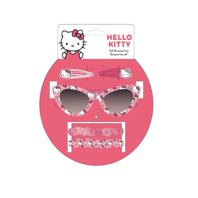 Детски слънчеви очила + 4 бр. аксесоара Sun city, Hello Kitty