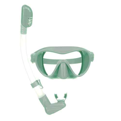 Комплект детска маска за гмуркане с шнорхел Zizito, зелен
