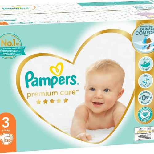 Еднократни пелени Pampers Premium Care 3 Midi, 6-10 кг 120 бр.