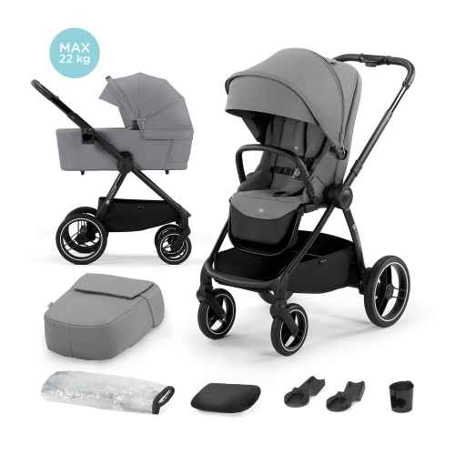 Комбинирана бебешка количка 2в1 Kinderkraft NEA, Platinium Grey