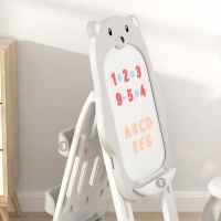 Детски комплект от дъска за рисуване 2 в 1 и стол Feelkids, Сиво мече-ZPJ72.jpeg