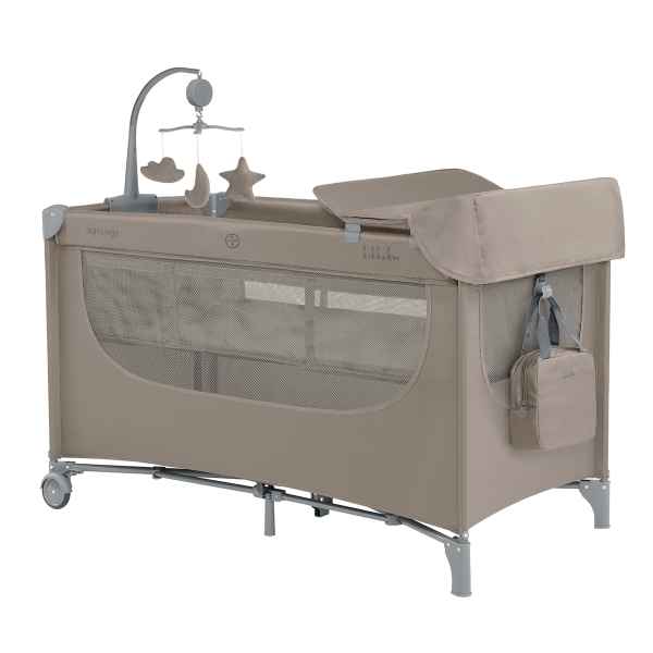Бебешка кошара на две нива Kikka Boo Nighty Night, Beige 2026-ZVgTr.jpeg