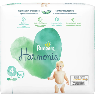 Пелени Pampers Pure Harmonie 4, 9-14 кг 28 бр.