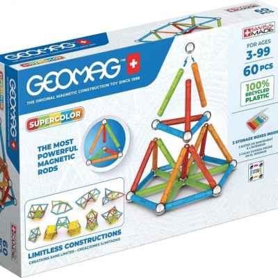 Магнитен конструктор Geomag, Supercolor, 60 части