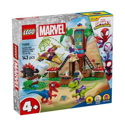 Конструктор Lego Marvel Spidey, Битката с раптори на Спайди и Гоби в щаба в дървесната къща