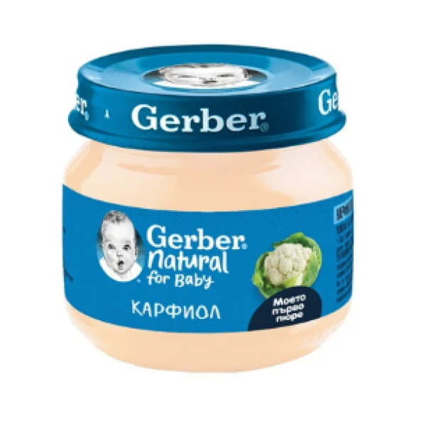 Бебешко пюре Gerber, Карфиол 6м 80 гр.-Zm3Je.png