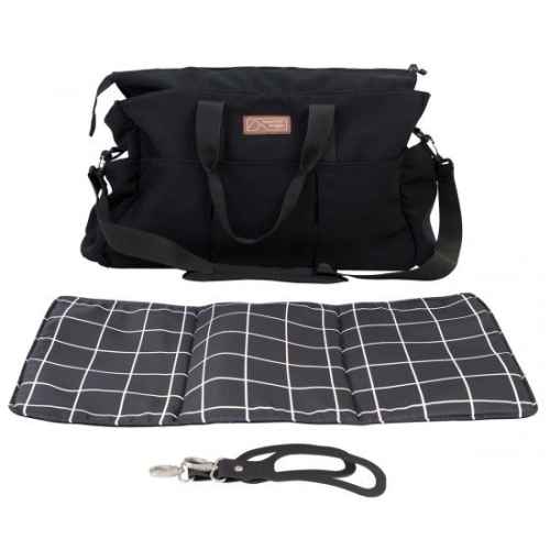 Чанта за количка двойна Phil & Teds, черна /включва подложка за новородено и халки/