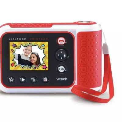Интерактивна играчка Vtech, Камера за моментни снимки 5MP, Червен