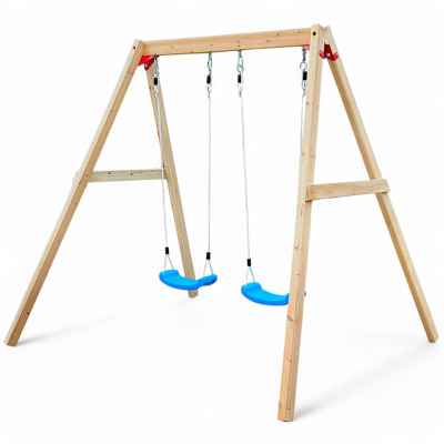 Детска дървена люлка Ginger Home, двойна 225x200x201 см