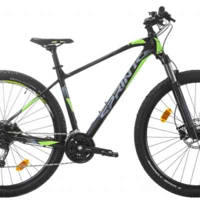 Велосипед Sprint Apolon 29, черен/ сив/ зелен