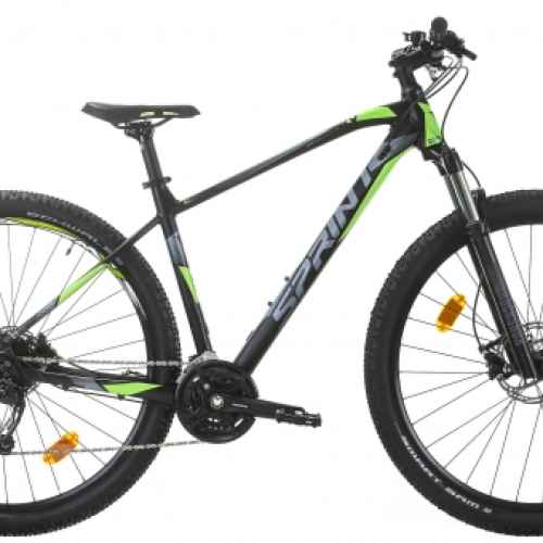 Велосипед Sprint Apolon 29, черен/ сив/ зелен