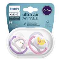 Ортодонтични залъгалки Philips AVENT Ultra Air Animals 0-6м, Пингвин и Птица в кутия за стерилизиране, 2бр.-aJkUz.jpg