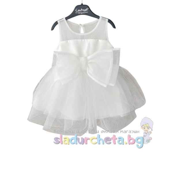 Бебешка рокля Контраст, бяла с панделка-aMU2A.jpeg
