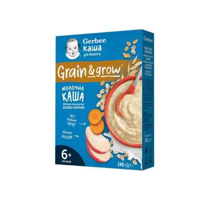 Овесено-пшеничена млечна каша Gerber, Банан и Манго, 6м 240 гр.