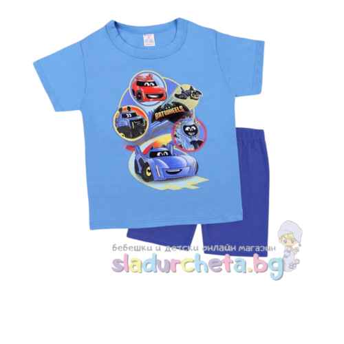 Детска пижама Светли, Бат-коли в син/ индиго