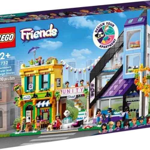 Конструктор LEGO Friends Магазини за мебели и цветя в центъра