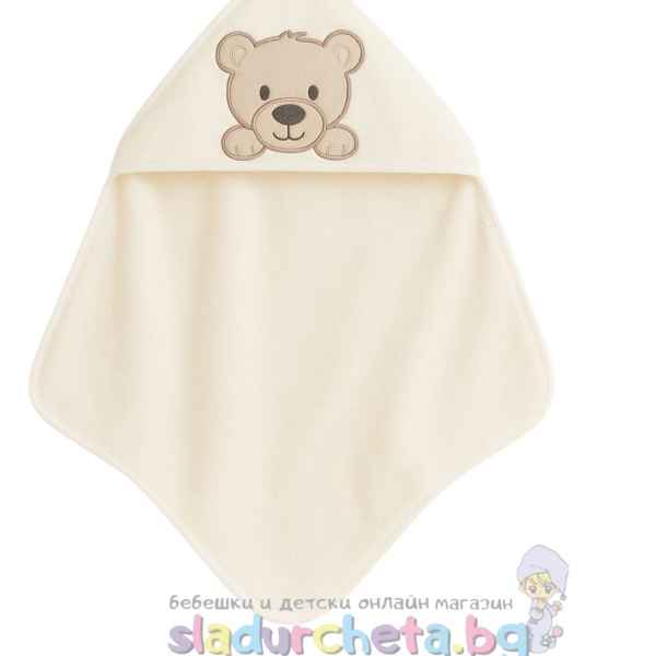 Хавлия с качулка Sunny Kids, Мече в бяло-ab8S6.jpeg