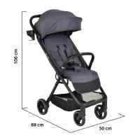 Бебешка лятна количка Cangaroo Flip, Obsidian grey-akWzk.jpeg