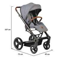 Комбинирана бебешка количка Cangaroo Icon 3в1, сива-b72Tj.jpeg