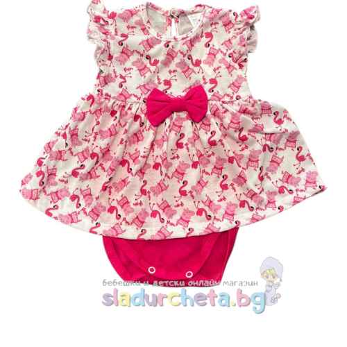 Бебешка рокля Светли, Peppa Pig розова