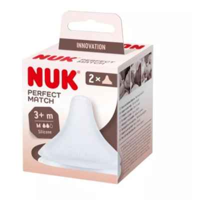 NUK Perfect Match биберон за храна силикон M 3+, 2бр. 