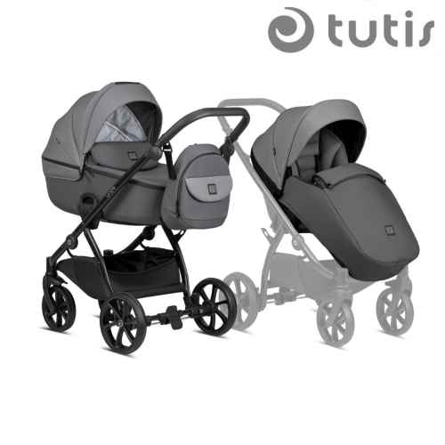 Комбинирана бебешка количка 2в1 Tutis Uno5+, 022 Grey