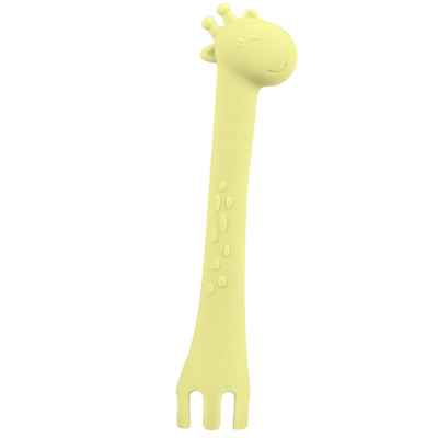 Силиконова лъжица Kikka Boo Giraffe, Yellow РАЗПРОДАЖБА