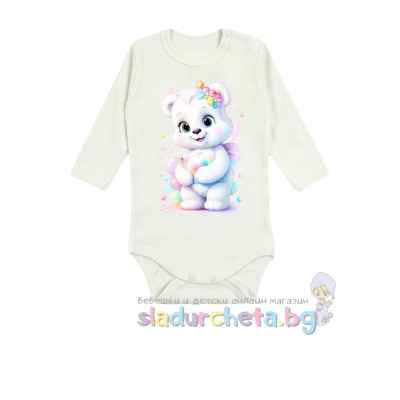 Бебешко боди Светли, бяло