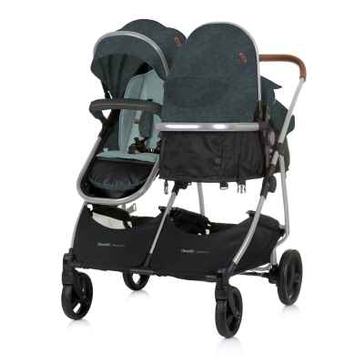 Бебешка количка за близнаци Chipolino ДуоСмарт, босилек