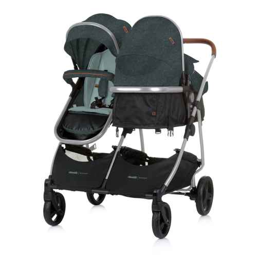 Бебешка количка за близнаци Chipolino ДуоСмарт, босилек