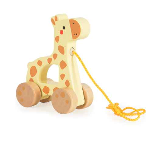 Дървена играчка за дърпане Tooky Toy, Жирафче