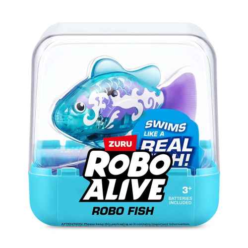 Рибка Zuru Robo Fish, светло синя с лилава опашка