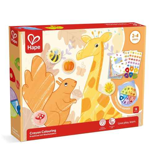 Творчески комплект Hape, Оцветяване с пастели, 18 части