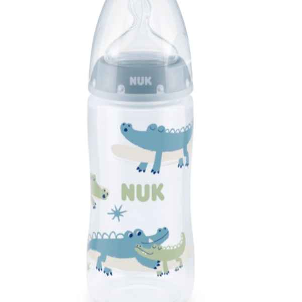 Шише Nuk First Choice 300 мл. силиконов биберон 0-6м, синьо-dA27e.jpeg