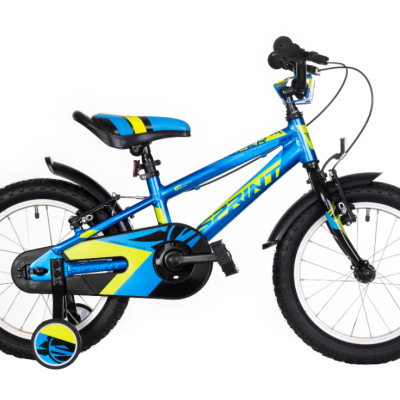 Детски велосипед Sprint Casper Alloy 16, синьо със зелено и черно