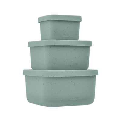 Сет кутии за храна Kikka Boo Platinum Silicone, Sage 3 бр.