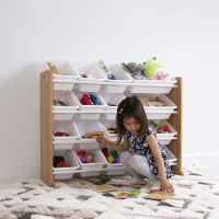 Детски дървен органайзер за съхранение на играчки GINGER, WOOD/WHITE-dVXhi.jpg