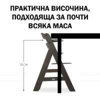 Дървено столче за хранене Hauck Alpha+, Select Charcoal-daWXy.jpeg