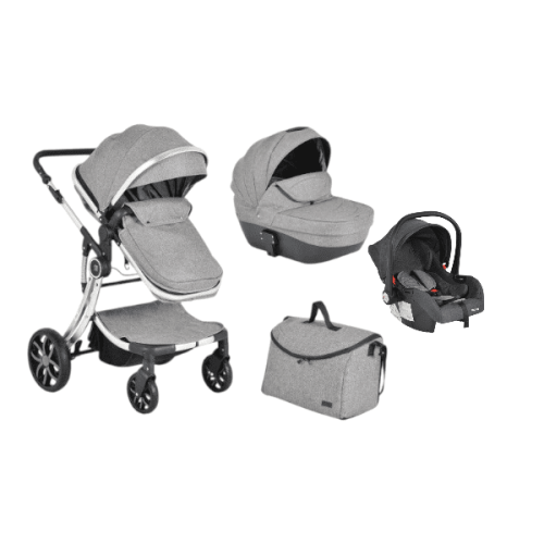 Комбинирана бебешка количка 3в1 Moni Polly, сива