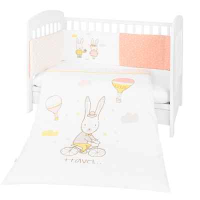Бебешки спален комплект Kikka Boo 2 части EU style, Rabbits in love РАЗПРОДАЖБА