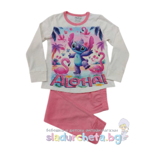 Детска пижама Венера, Стич бял/розов-dqUo2.png